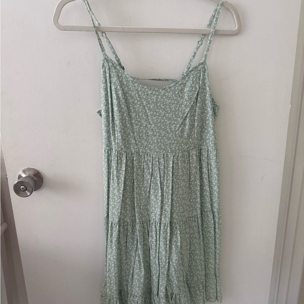 Hollister Mint Green Floral Midi Dress
